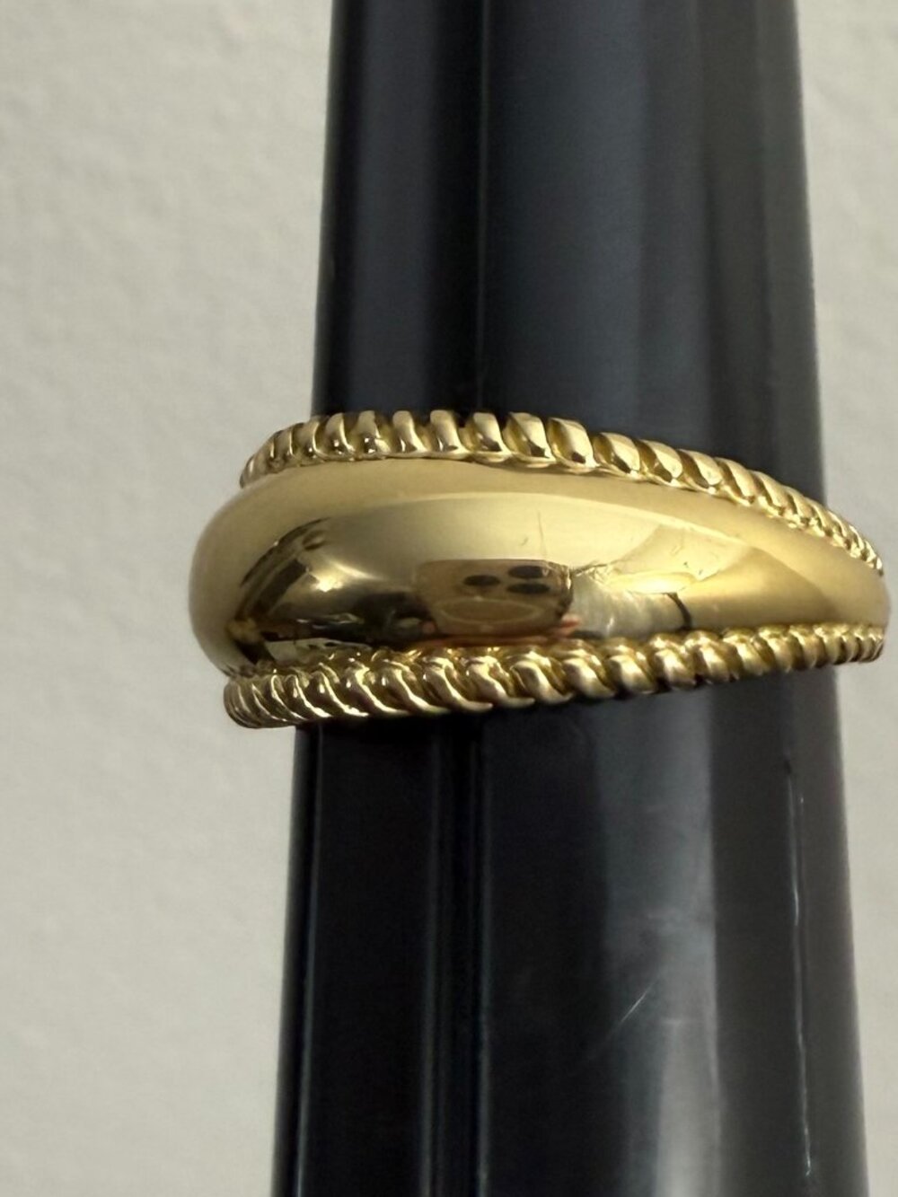 Authentic Carolyn Pollack Relios Solid Brass Domed Rope Edge Band Ring - Picture 10 of 16